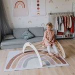 Montessori Kletterbogen aus Holz – mitwachsendes Kletterspielzeug & Balancebrett für Kinder
