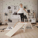 Montessori Kletterbogen mit Rampe – Holz-Kletterspielzeug & Rutschbrett für Kinder – Produktbild 1