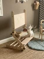 Luula NABU 3-in-1 Kletterset – Montessori Kletterdreieck, Zeichentisch & Regal aus FSC-Birke