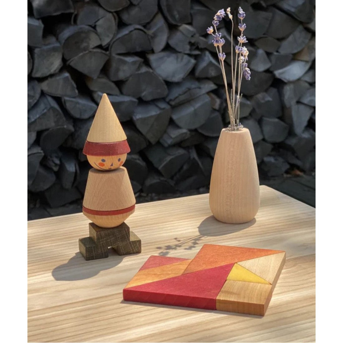Wooden Story Tangram – in warmen Farben (im Aufbewahrungsbeutel) – Produktbild 2