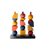 Montessori-Stapelspielzeug Modern Y aus Holz – Produktbild 1