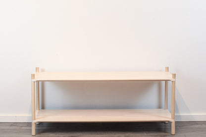 Montessori-Inspired Wooden Shelving Unit Large, 2 Shelves