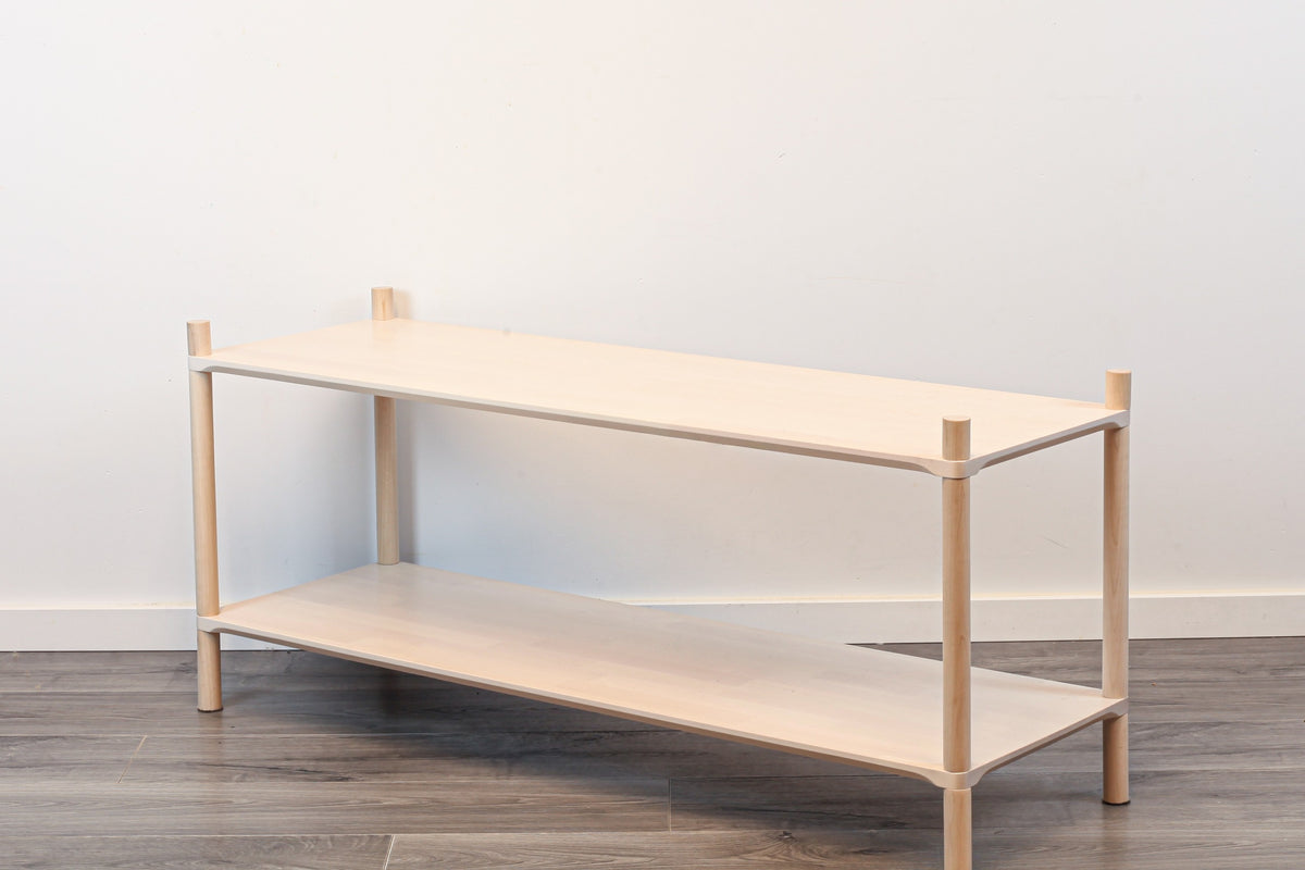 Montessori Regalsystem „Large“ (2 Ebenen) – Breites Massivholzregal & Kinderregal aus FSC-Birke mit Stecksystem – Produktbild 3