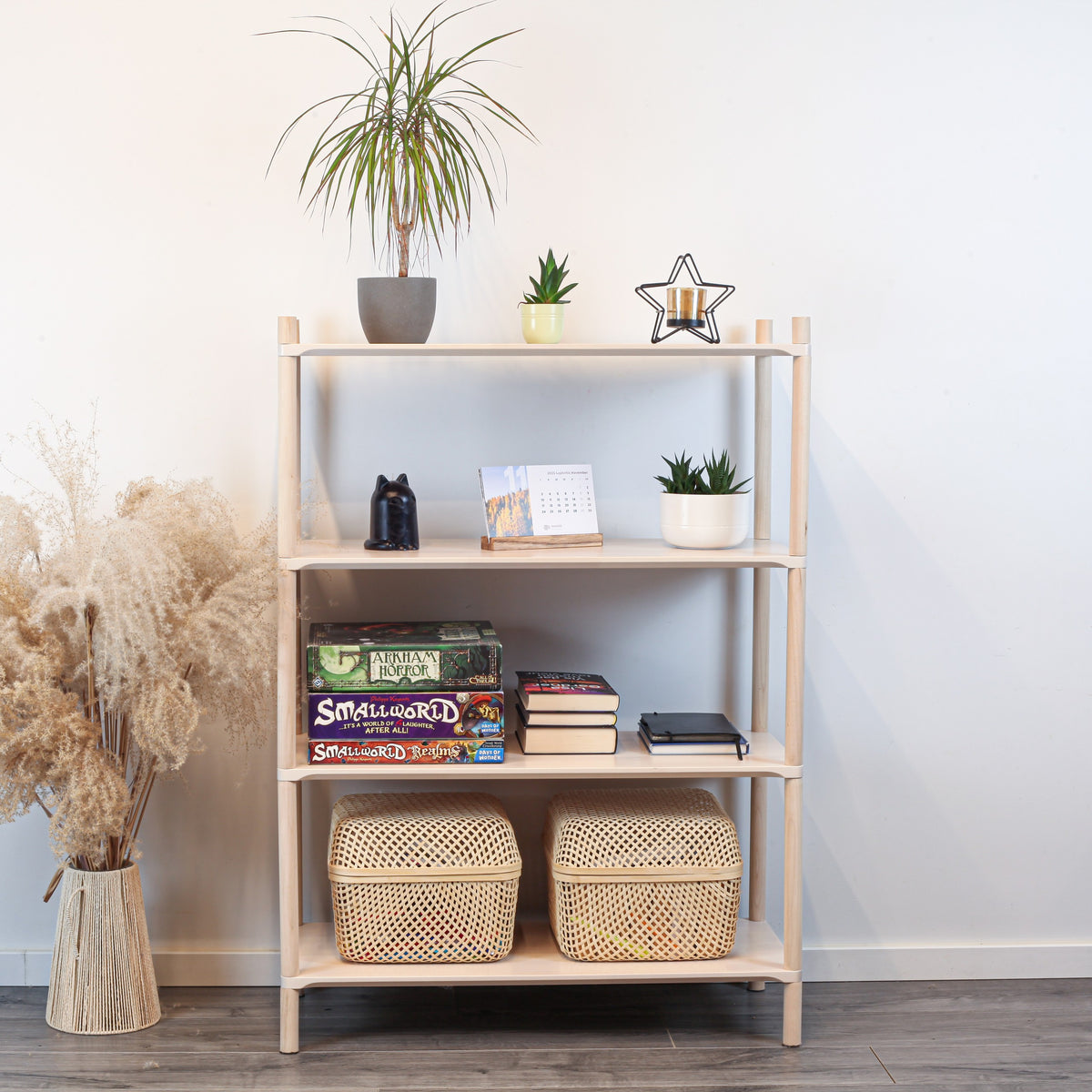Montessori Regalsystem Medium 4 Ebenen – modulares Kinderregal aus FSC-Birke – Produktbild 1