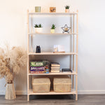 Montessori Regalsystem „Medium“ (5 Ebenen) – Modulare Massivholz Bibliothek & Kinderregal aus FSC-Birke – Produktbild 3