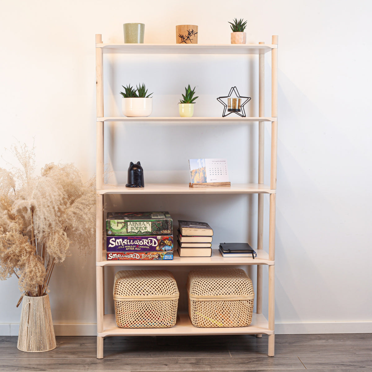 Montessori Regalsystem „Medium“ (5 Ebenen) – Modulare Massivholz Bibliothek & Kinderregal aus FSC-Birke – Produktbild 3