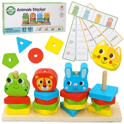Montessori Puzzle Pyramid With Animals