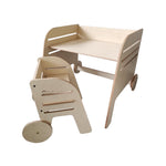 Wagon Wheel Montessori Tisch & Stuhl Set – Mitwachsendes Kindermöbel werkzeuglos verstellbar – Produktbild 3