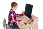 Luula Multisensorischer Kreativtisch 90 cm – höhenverstellbare 5-in-1 Montessori Spielstation – Produktbild 3