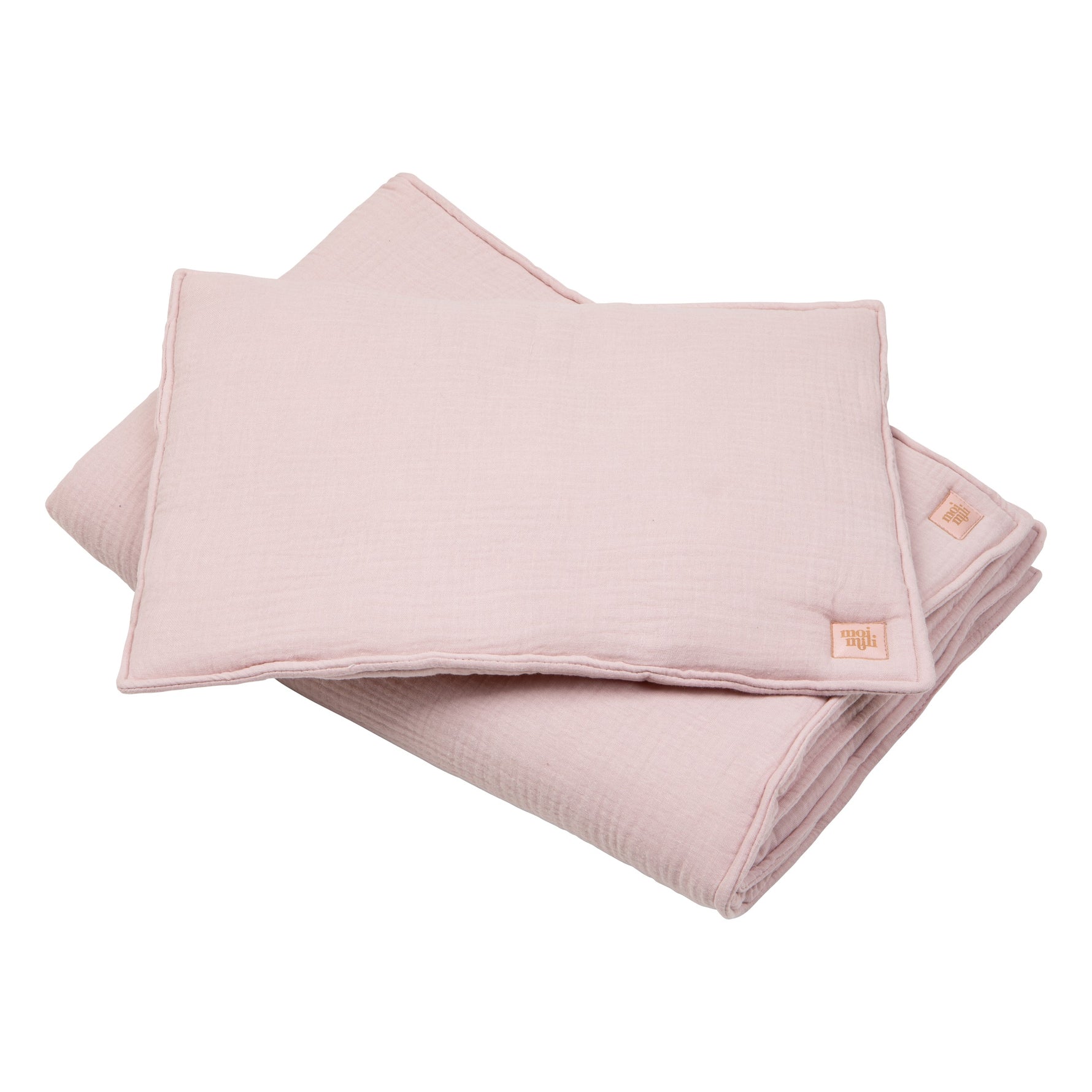 Musselin Babydecken-Set Babyrosa – Babydecke & Kissen aus Baumwolle
