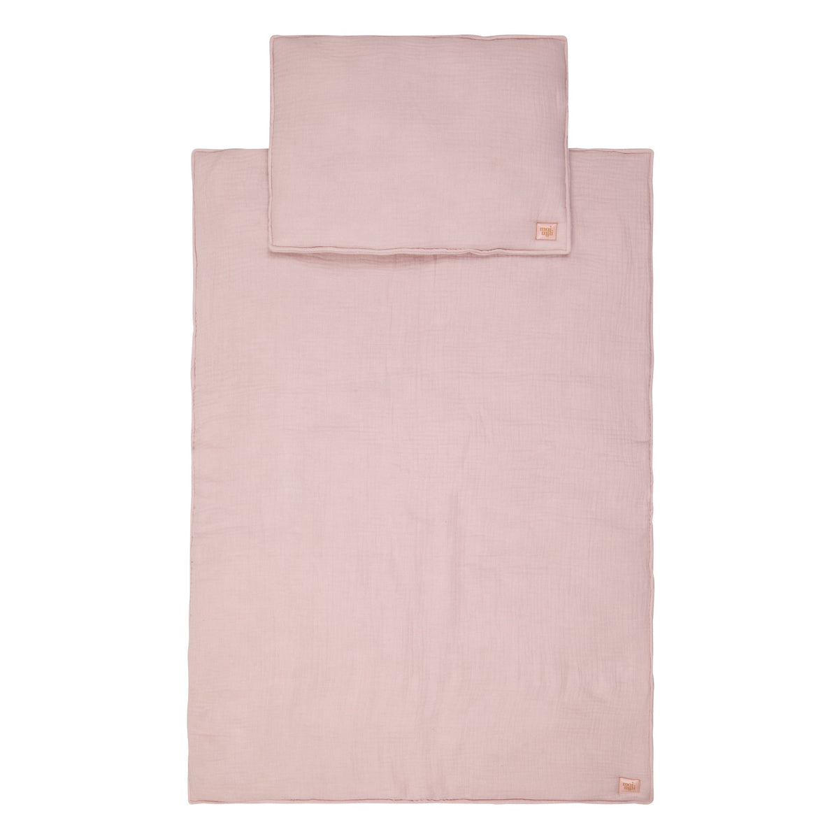 Musselin Babydecken-Set Babyrosa – Babydecke & Kissen aus Baumwolle