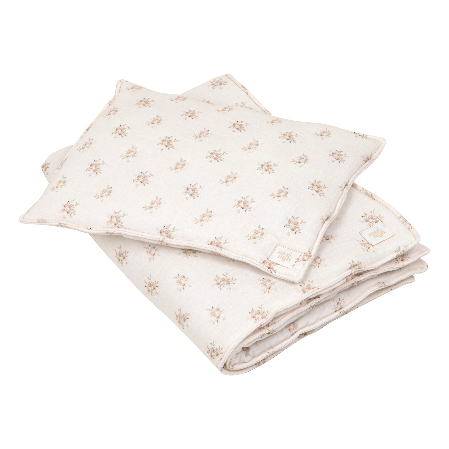 Musselin Babydecken-Set Boho Flowers – Babydecke & Kissen aus Baumwolle – Produktbild 2