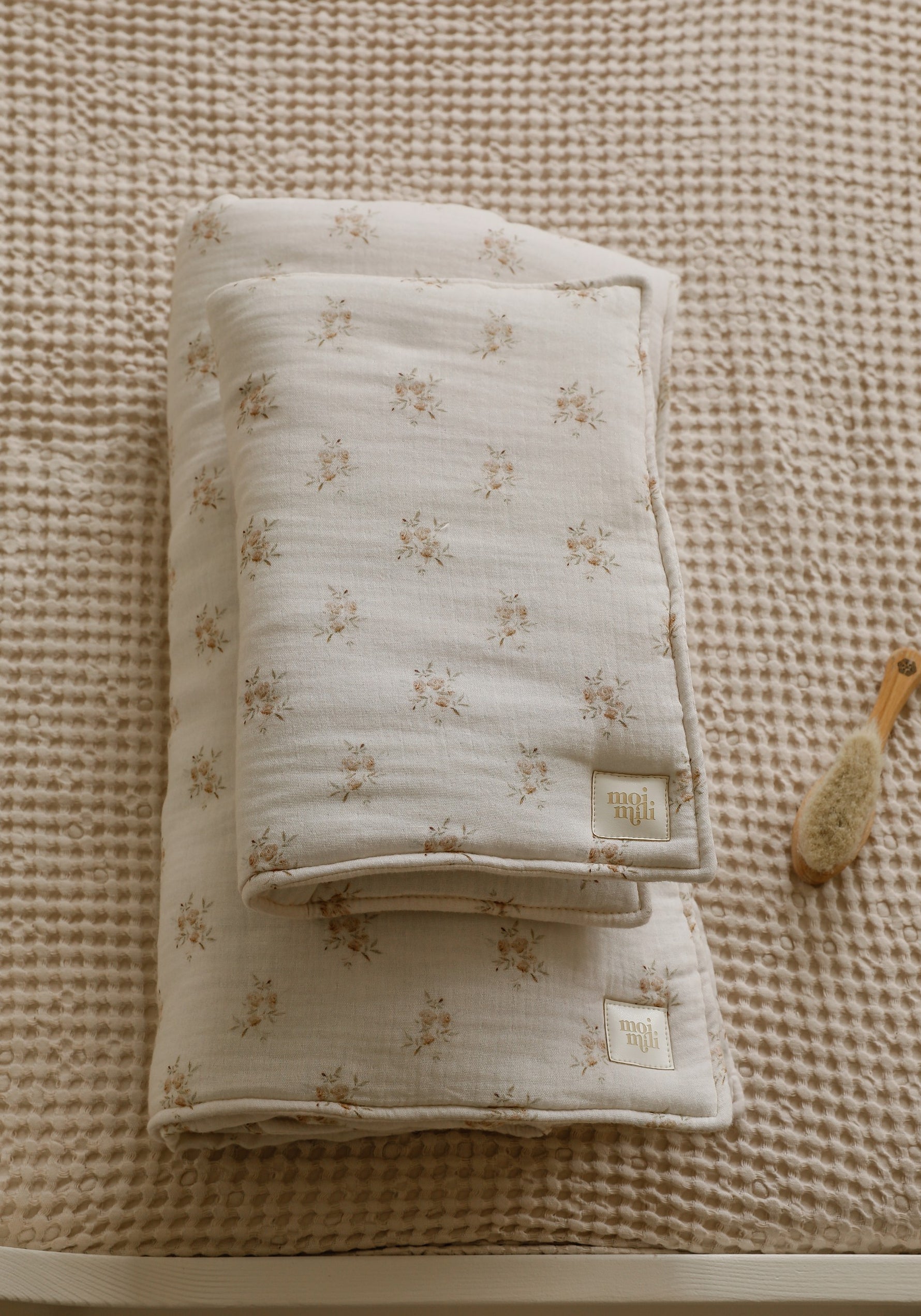 Musselin Babydecken-Set Boho Flowers – Babydecke & Kissen aus Baumwolle – Produktbild 4