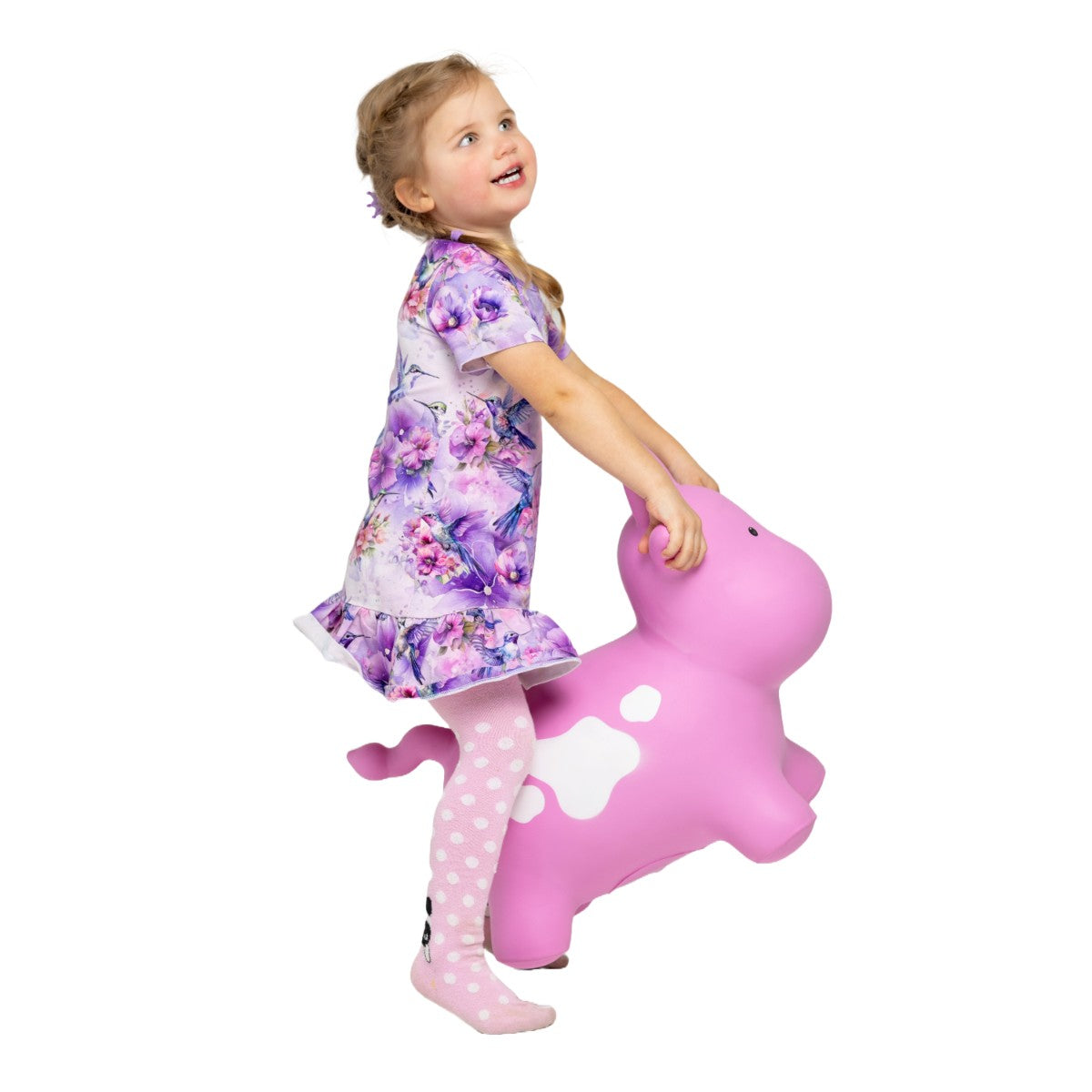 My First JUMPY Rosa Kuh – Hüpfspielzeug für Kinder ab 12 Monaten bis 100 kg