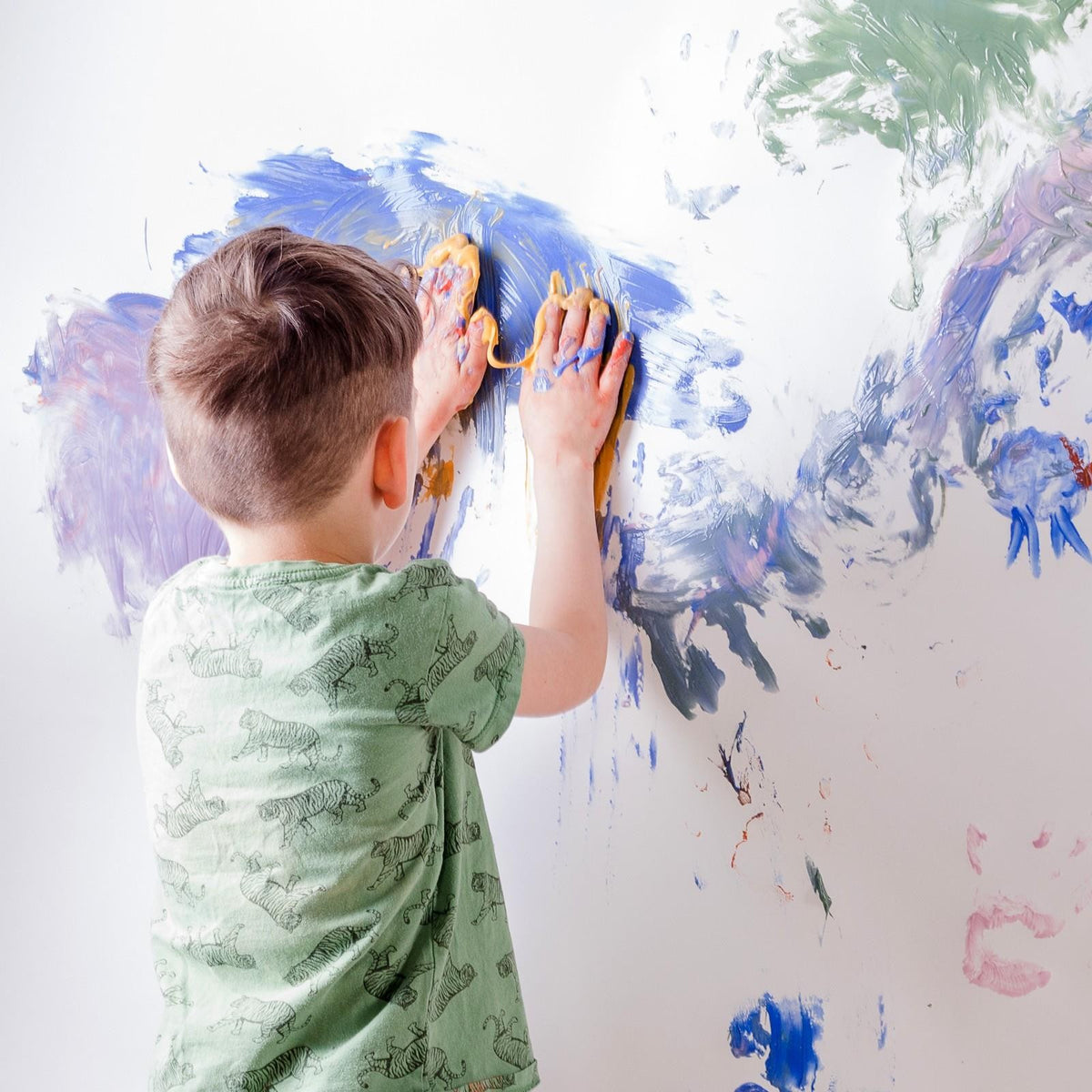 Neogrün Bio-Fingerfarben – 4er-Set in Blau, Gelb, Rot und Grün – Produktbild 1