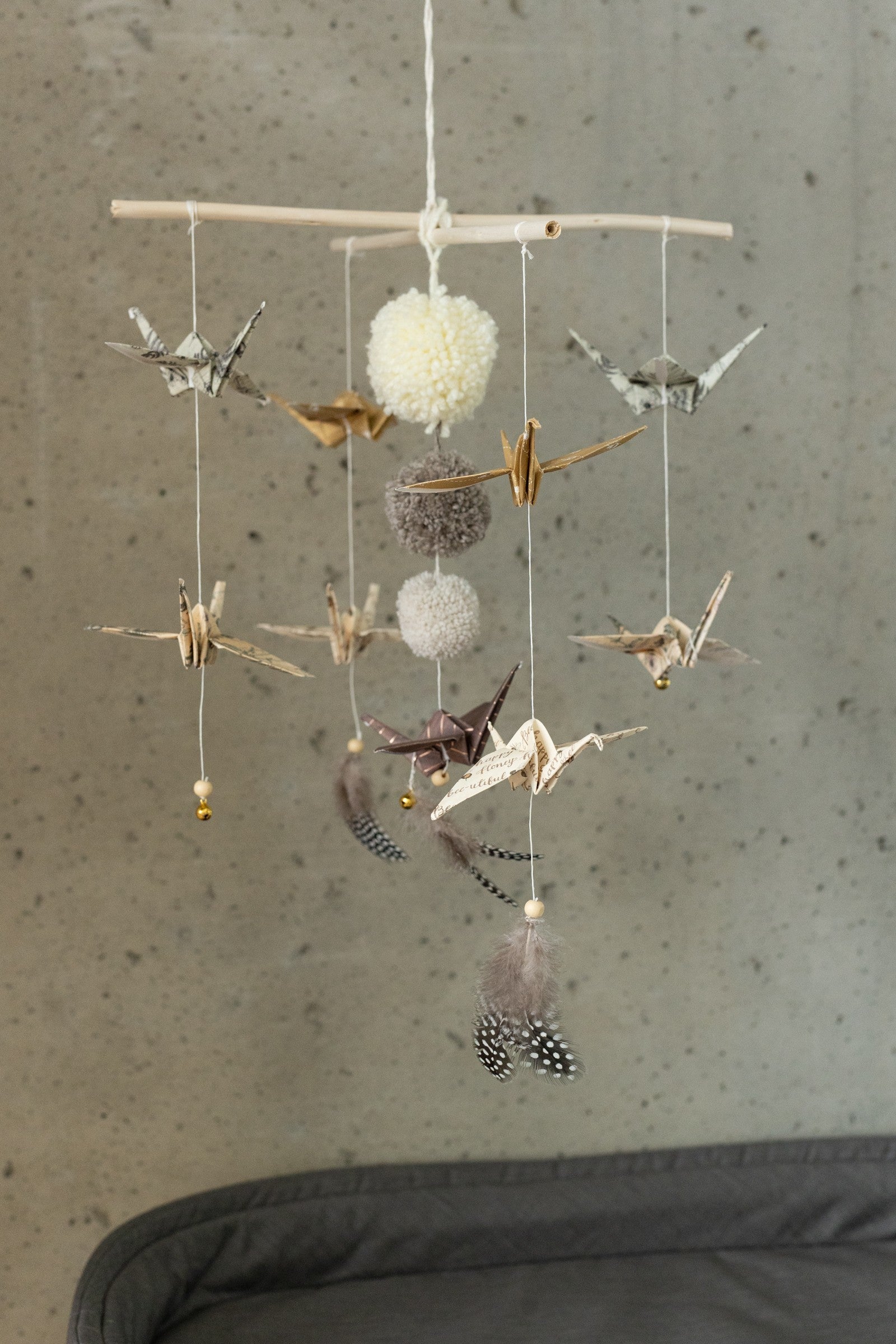Origami-Mobile fürs Babyzimmer – Goldstaub