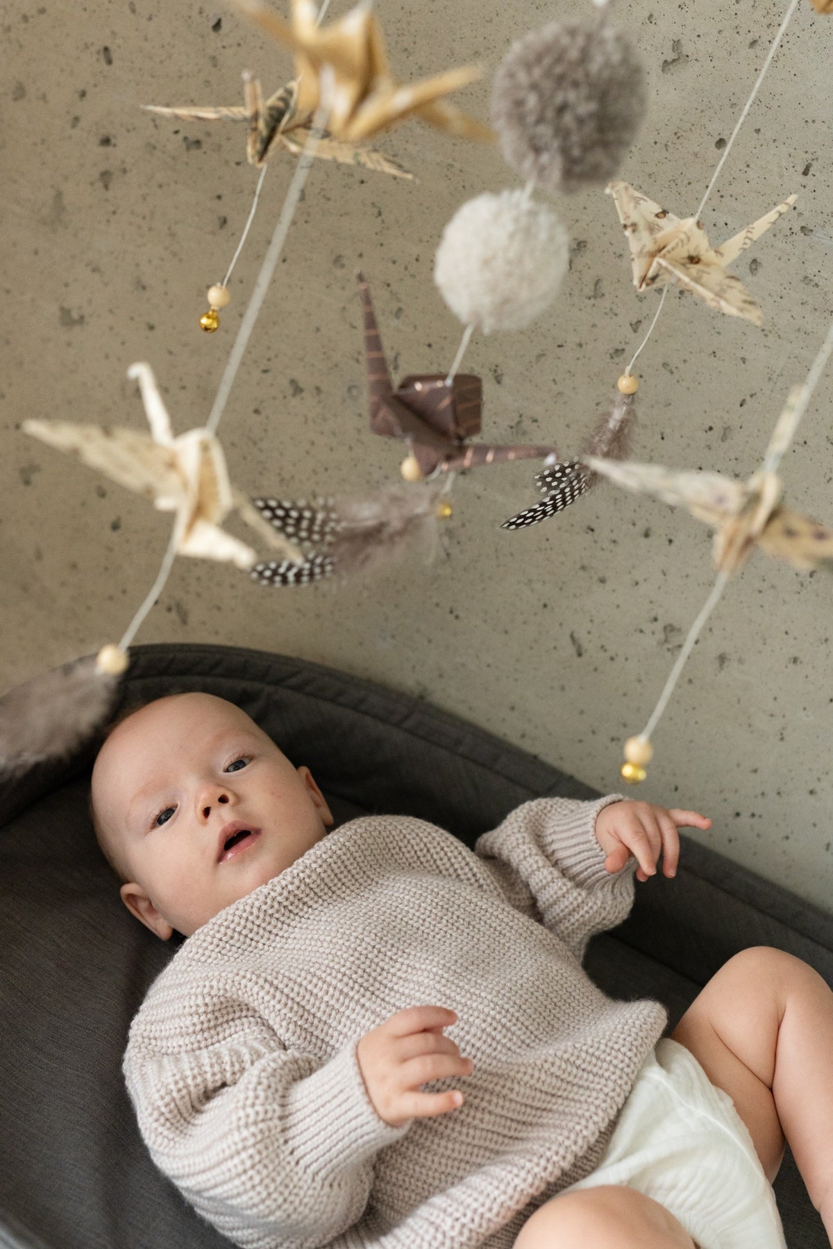 Origami-Mobile fürs Babyzimmer – Goldstaub