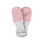 Pink Merino Wool Baby Mittens with Thumb