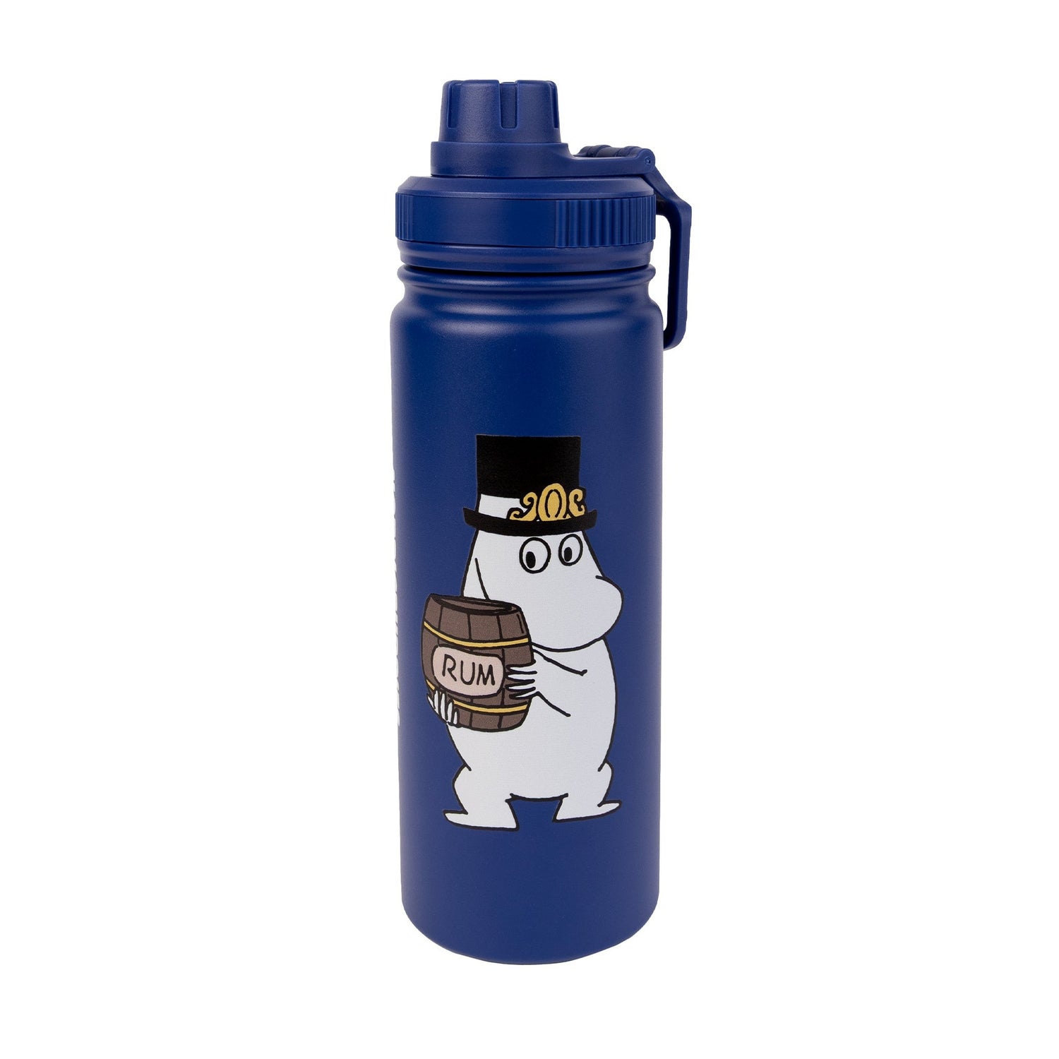 Moominpappa Edelstahl Thermoflasche 500 ml Navy – isolierte Trinkflasche für unterwegs – Produktbild 1
