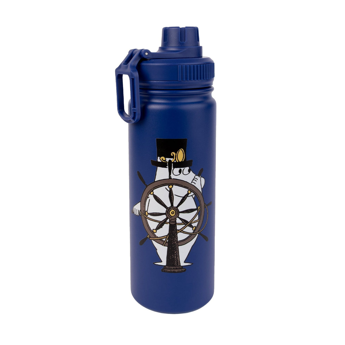 Moominpappa Edelstahl Thermoflasche 500 ml Navy – isolierte Trinkflasche für unterwegs – Produktbild 3