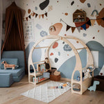 Montessori Spielzeugregal aus Holz – offener Spielständer für Kinderzimmer & Rollenspiele – Produktbild 1