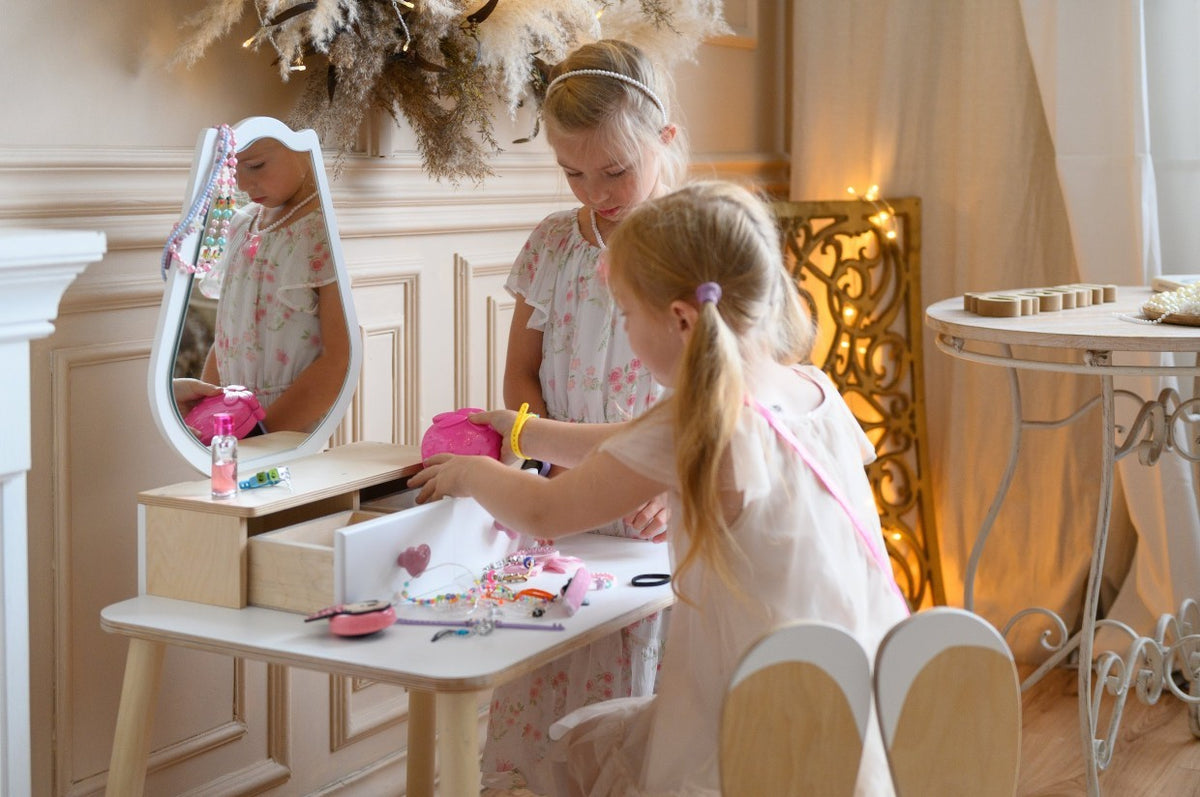 Prinzessin-Schminktisch mit Stuhl und Spiegel – Tulip – Produktbild 4