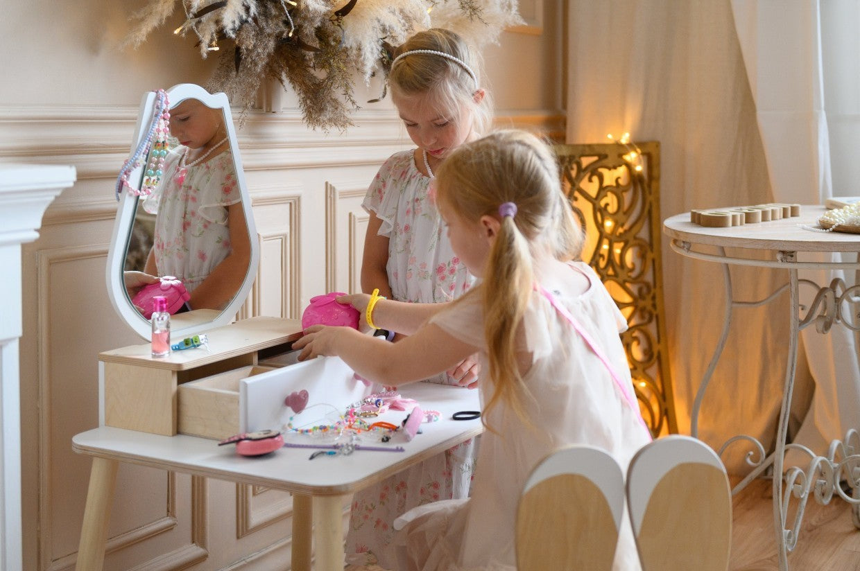 Prinzessin-Schminktisch mit Stuhl und Spiegel – Tulip – Produktbild 4