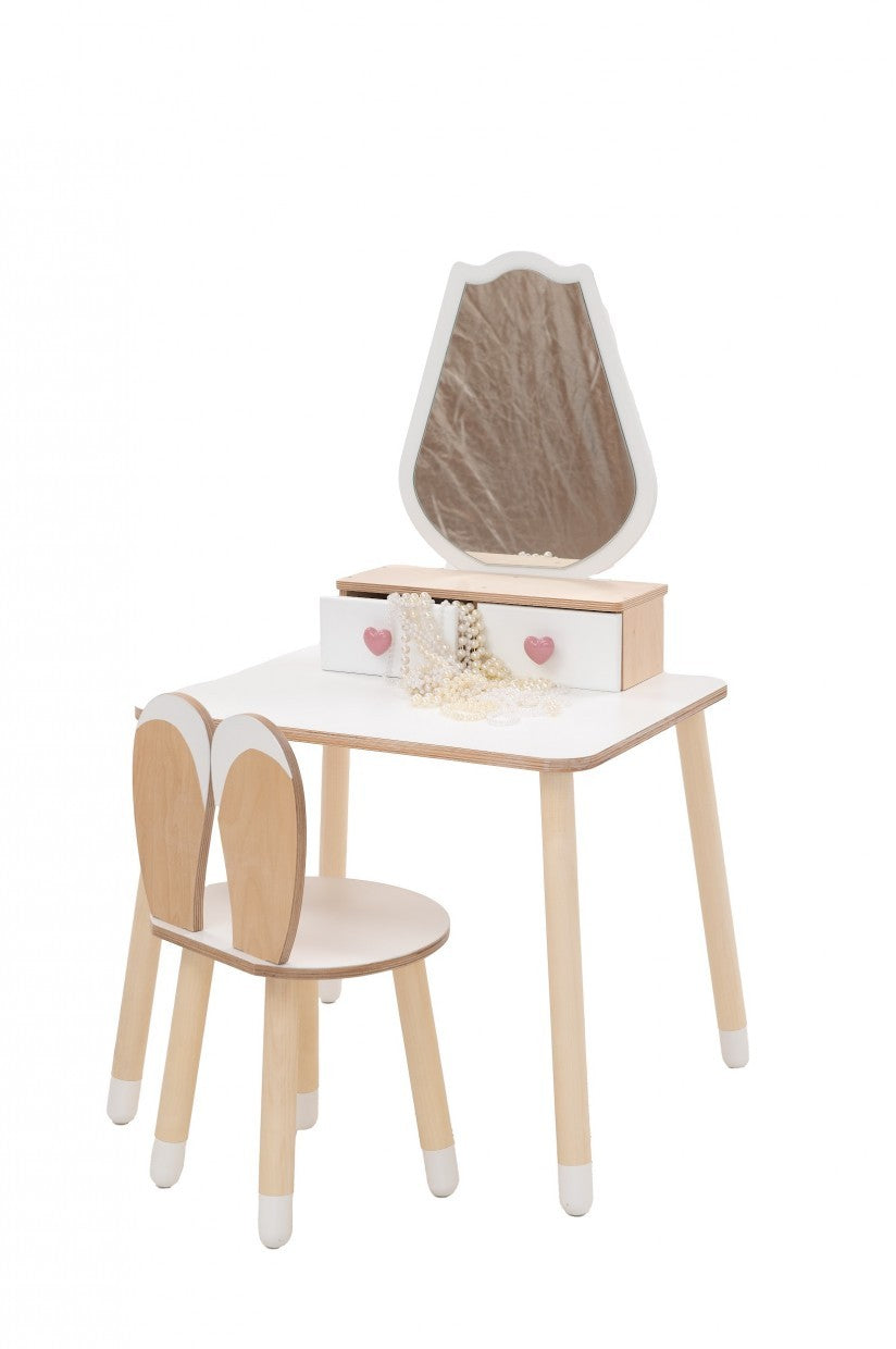 Prinzessin-Schminktisch mit Stuhl und Spiegel – Tulip – Produktbild 2