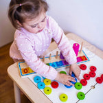 Montessori Holz-Zählspiel für Kinder ab 2 Jahren – Farben lernen & Zahlen zuordnen – Produktbild 1