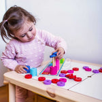 Montessori Holz-Zählspiel für Kinder ab 2 Jahren – Farben lernen & Zahlen zuordnen – Produktbild 3