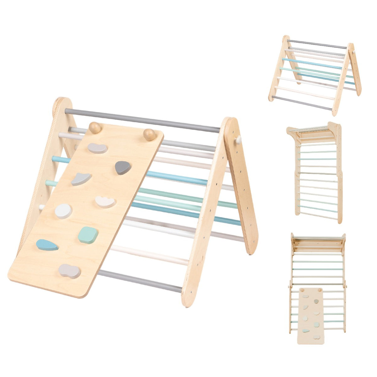 Rampe für leg&go Pikler Dreieck & Sprossenwand – Pastell Rutschbrett und Kletterrampe – Produktbild 2
