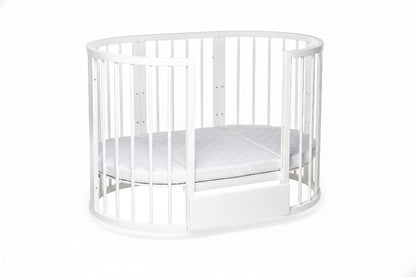 Round Baby Crib OLIN - White