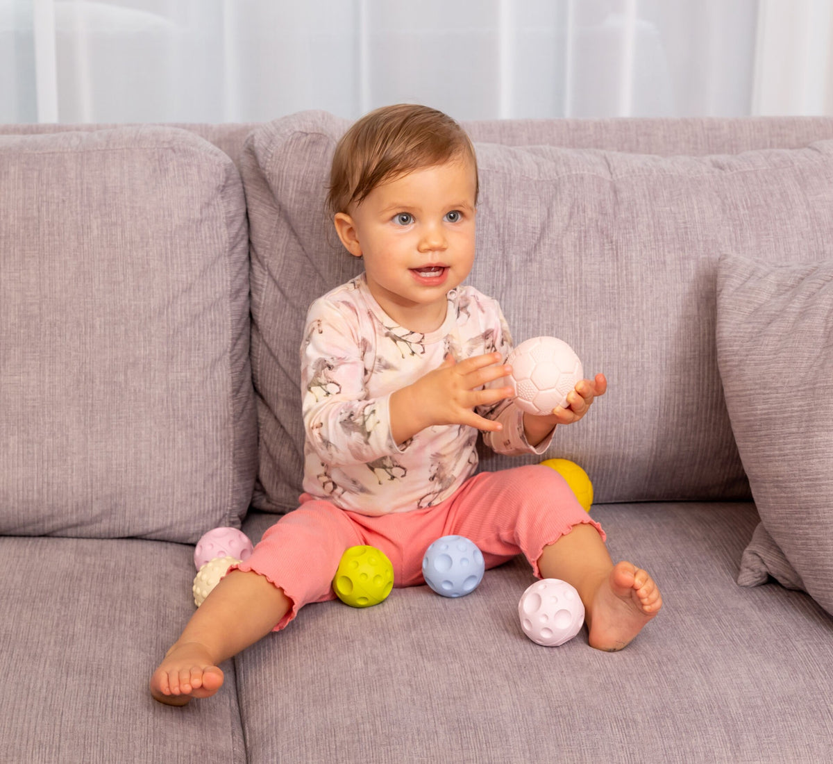 Gerardo’s Toys Sensorikbälle Set 7-teilig – Baby Motorikbälle & Noppenbälle ab Geburt – Produktbild 4