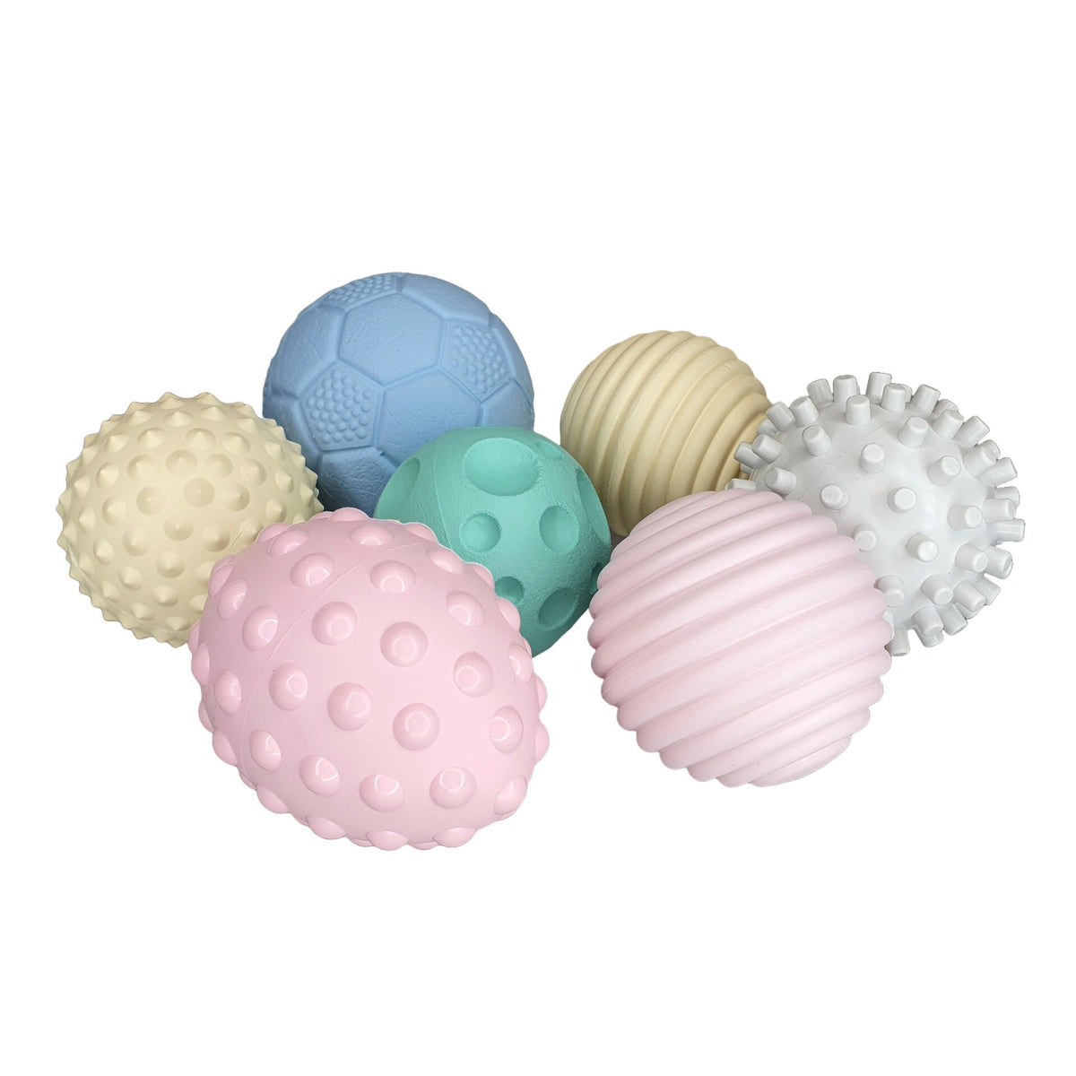 Gerardo’s Toys Sensorikbälle Set 7-teilig – Baby Motorikbälle & Noppenbälle ab Geburt – Produktbild 2