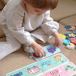 Montessori Sensorik-Spielzeug aus Holz – Tastpuzzle & Fühlspiel 38 Teile – Produktbild 1