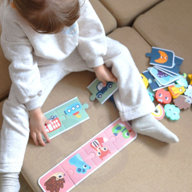 Montessori Sensorik-Spielzeug aus Holz – Tastpuzzle & Fühlspiel 38 Teile – Produktbild 2