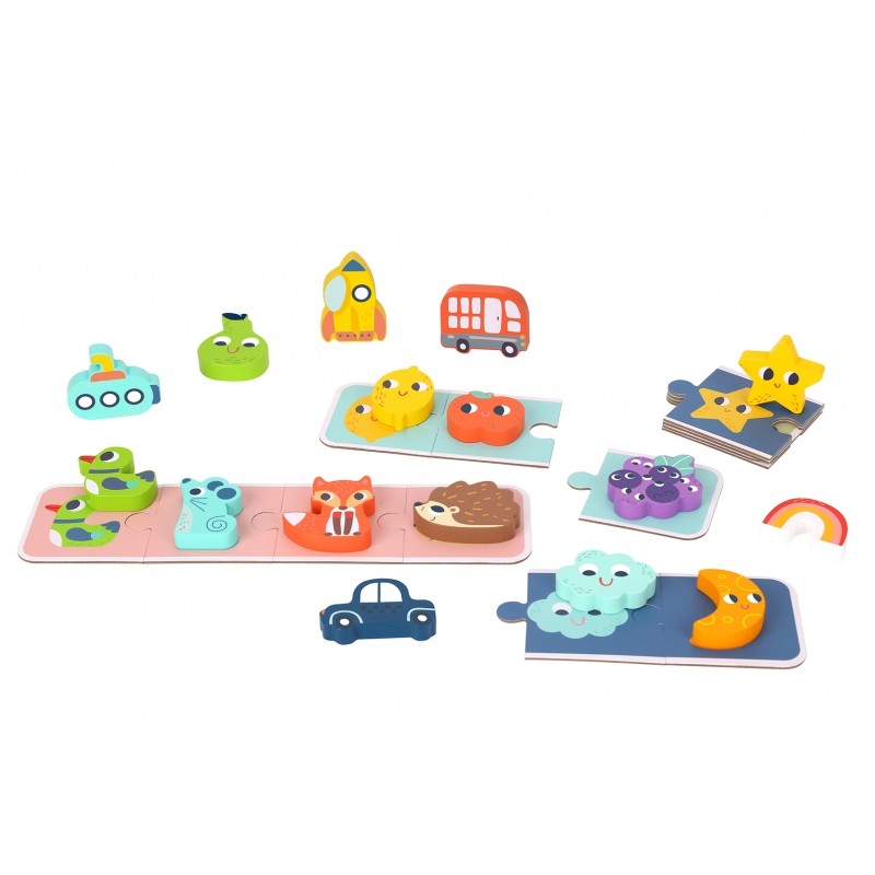 Montessori Sensorik-Spielzeug aus Holz – Tastpuzzle & Fühlspiel 38 Teile – Produktbild 4