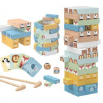 Montessori Tier-Wackelturm XXL aus Holz – Stapelspiel & Geschicklichkeitsspiel ab 3 Jahren – Produktbild 4