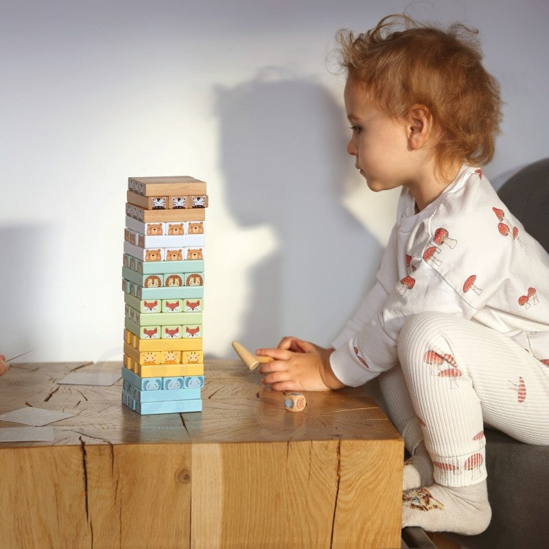 Shaky Tower Skill Game With Animals