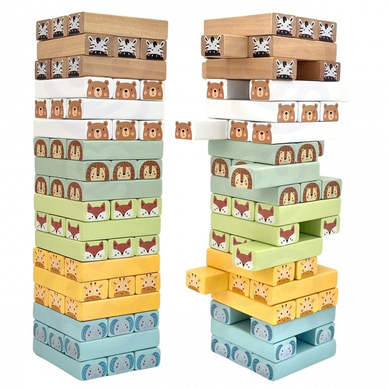 Shaky Tower Skill Game With Animals