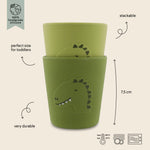 Silikon-Becher Mr. Dino 2er-Set – Baby Trinkbecher aus lebensmittelechtem Silikon ab 4 Monaten – Produktbild 4