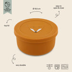 Silikon-Snackbox Mr. Fox mit Deckel – Baby Snackbehälter aus lebensmittelechtem Silikon – Produktbild 2