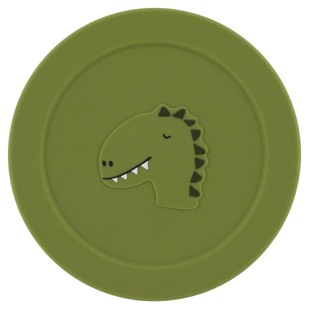 Silikon-Snackbox Mr. Dino mit Deckel – Baby Snackbehälter aus lebensmittelechtem Silikon – Produktbild 1