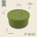 Silikon-Snackbox Mr. Dino mit Deckel – Baby Snackbehälter aus lebensmittelechtem Silikon – Produktbild 3