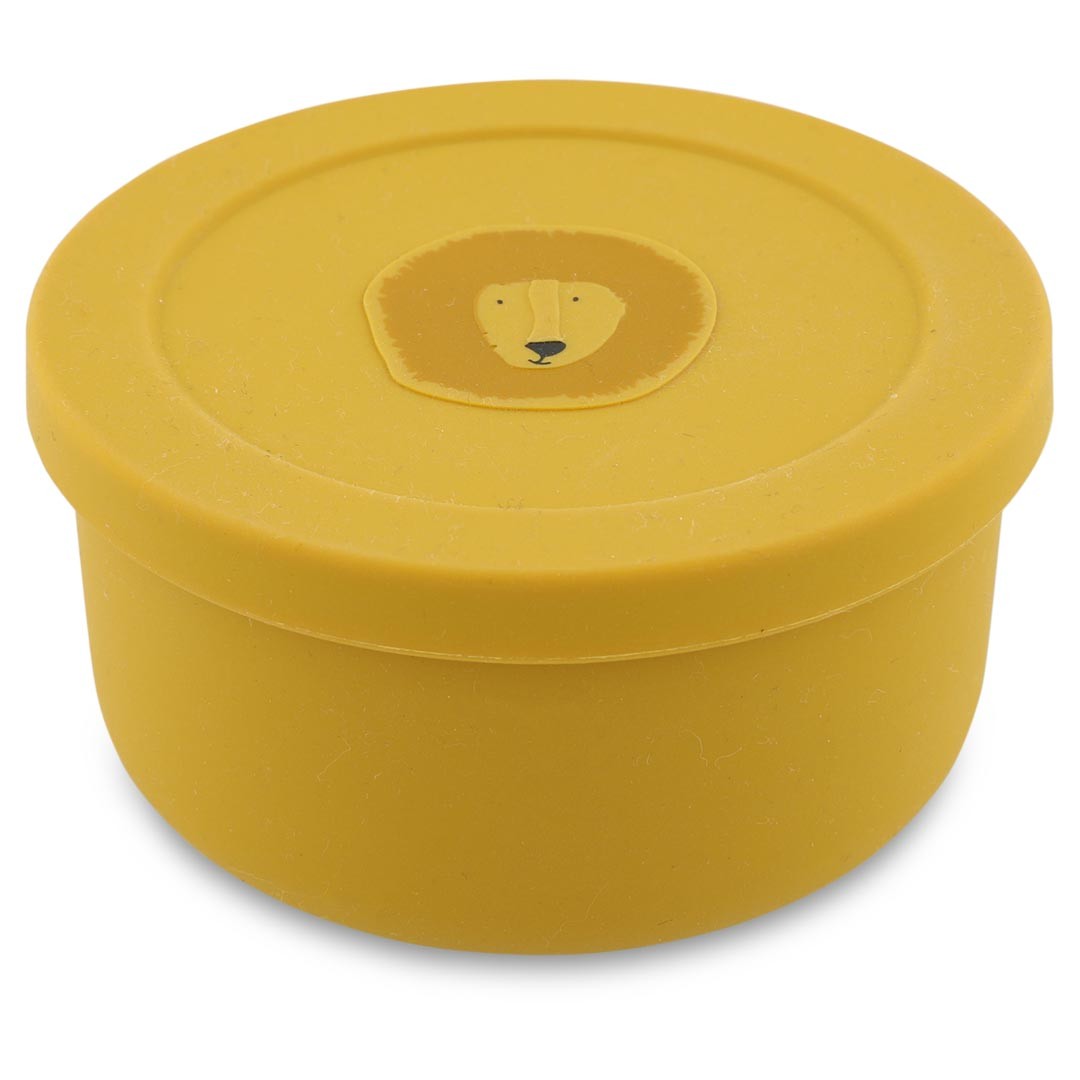 Silikon-Snackbox Mr. Lion mit Deckel – Baby Snackbehälter ab 4 Monaten – Produktbild 2