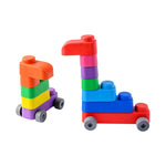 Gerardo’s Toys weiche Bausteine Set mit Rädern 14-teilig – weiche Baby Bausteine ab 6 Monaten