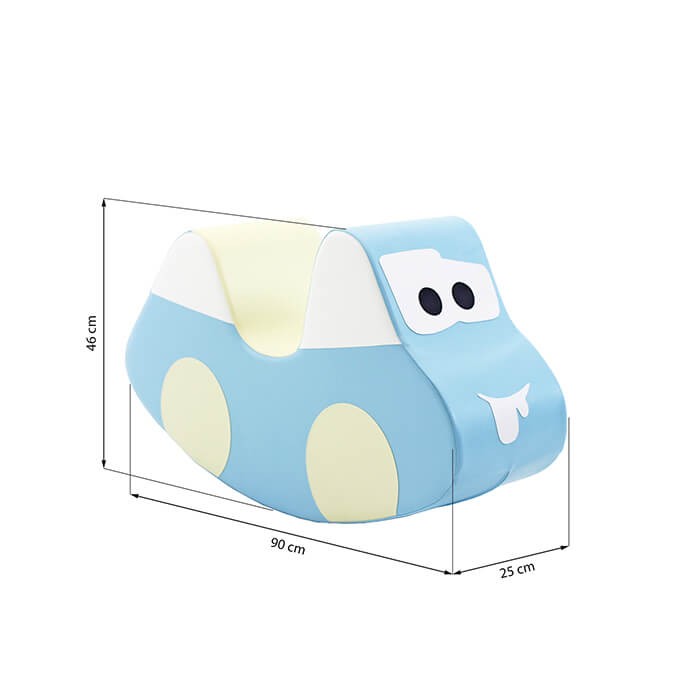 Softplay-Rutschfahrzeug – Hellblaues Auto – Produktbild 4