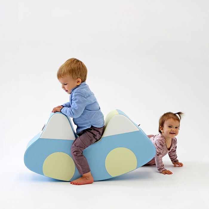 Softplay-Rutschfahrzeug – Hellblaues Auto – Produktbild 3