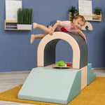 Softplay Tunnel-Set Pastell – weiches Schaumstoff-Spielset zum Krabbeln