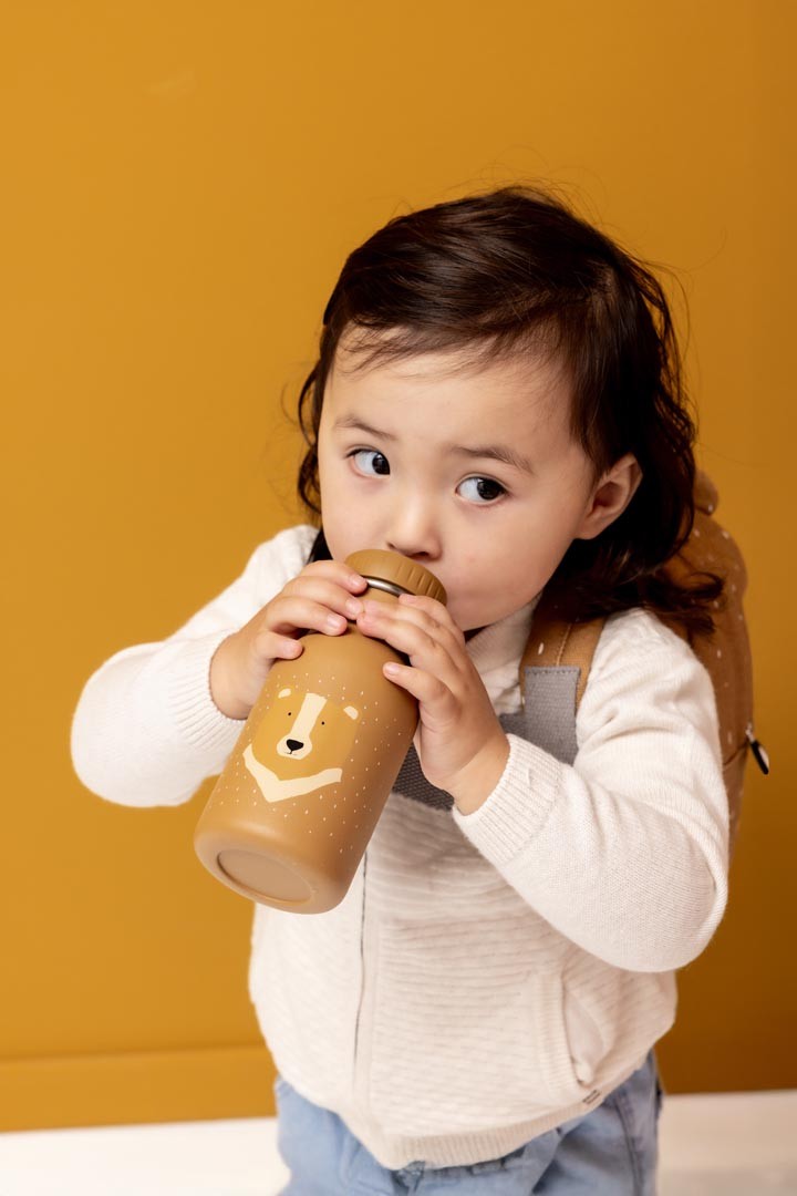 Kinder-Trinkflasche Edelstahl 350 ml Mr. Bear – Auslaufsichere Flasche ab 3 Jahren – Produktbild 2